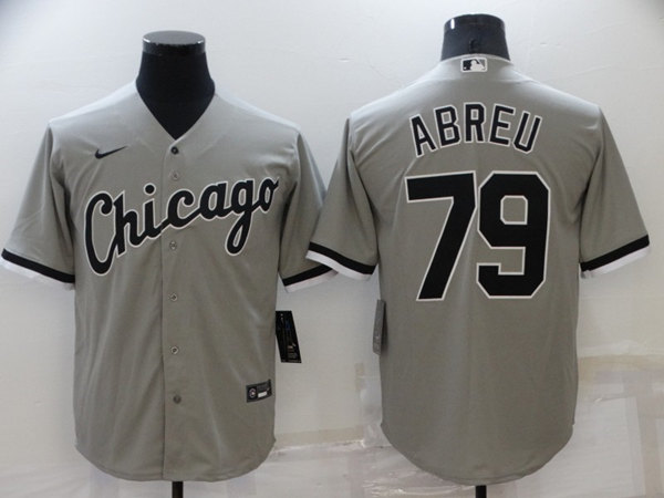Men's Chicago White Sox #79 Jose Abreu Grey Cool Base Stitched Jersey